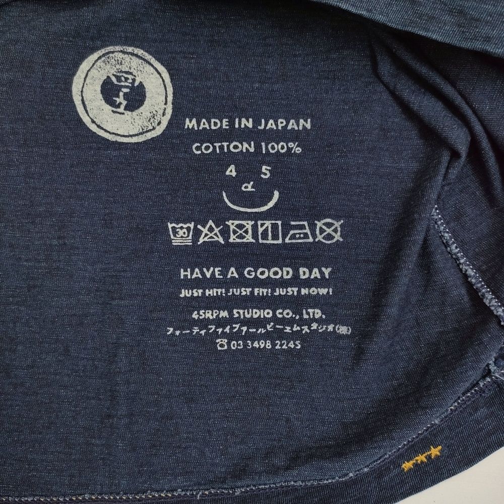 45R☆インディゴ（ネイビー）☆キャミソール☆size3 45R/45rpm インディゴ タンクトップ コットン サイズ3