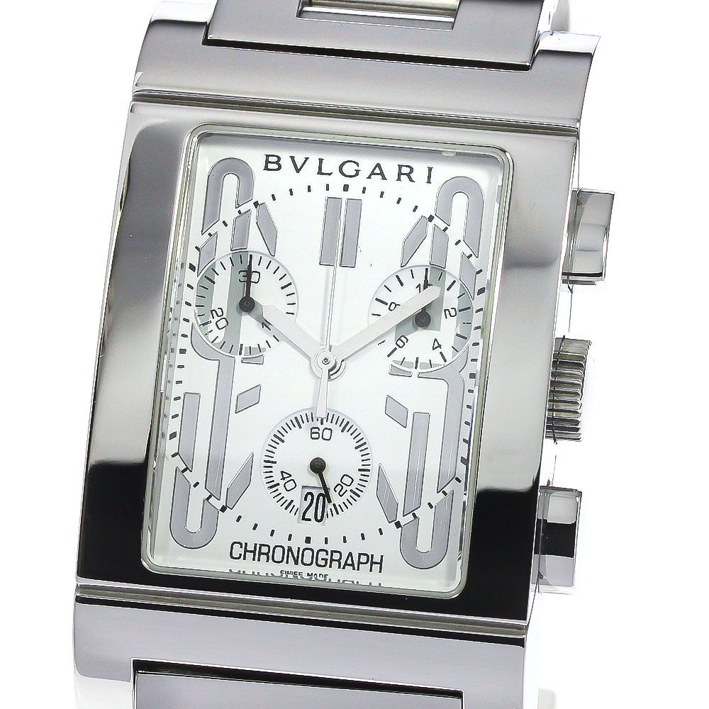 ブルガリ BVLGARI RTC49S レッタンゴロ クロノグラフ デイト クォーツ