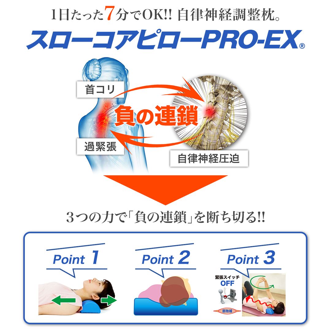 この時期、特に悪化する自律神経失調症に。スローコアピローPRO-EX 《７大特典付》 - メルカリ