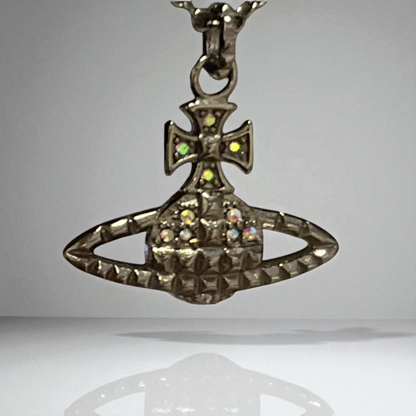 Vivienne Westwood バスレリーフ ネックレス ガンメタ 送料無料