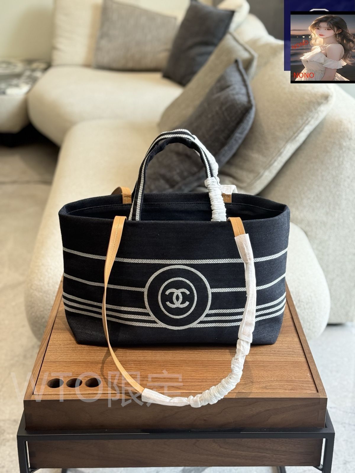【日常を豊かにする♪】CHANEL ビーチバッグセット シャネル トートバッグ ビーチバッグセット コットン CHANEL