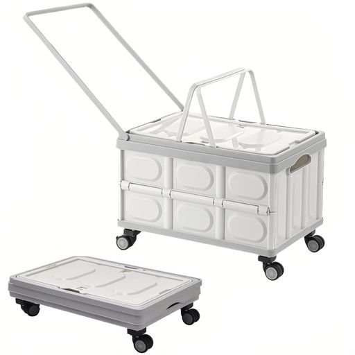 HZTキャリーワゴン折り畳み式キャリーカートアウトドアワゴン耐荷重25kg軽量コンパクトアウトドアキャンプワゴン運動会|BBQ|引っ越し用台車コンパクト大きな車輪と手引きハンドルを備え…