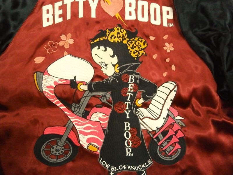 BETTY BOOP ベティブープ×ローブローナックル コラボスカジャン ローブローナックル/LOWBLOW KNUCKLE×ベティブープ コラボ