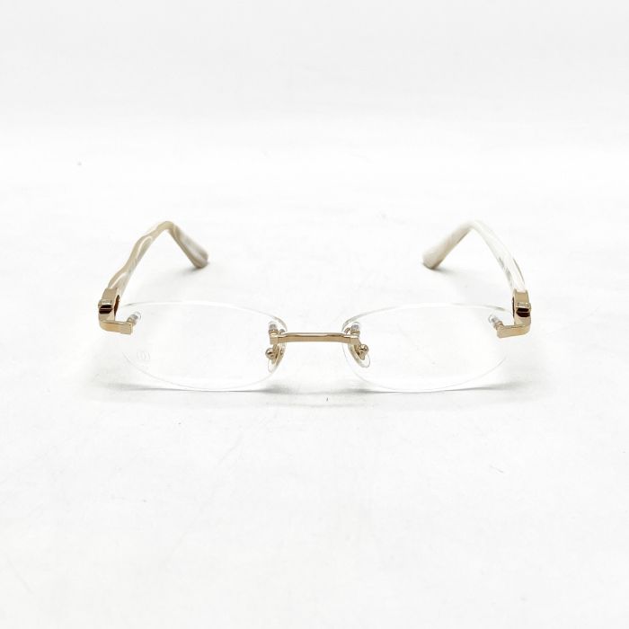 Cartier カルティエ リムレス ゴールド 眼鏡 eH08177N