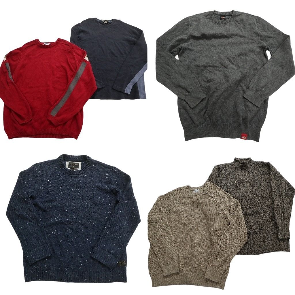 古着卸 まとめ売り ブランドMIX セーター 6枚セット (メンズ M /L ) ディッキーズ クイックシルバー バナナリパブリック 中古 古着 MY1027