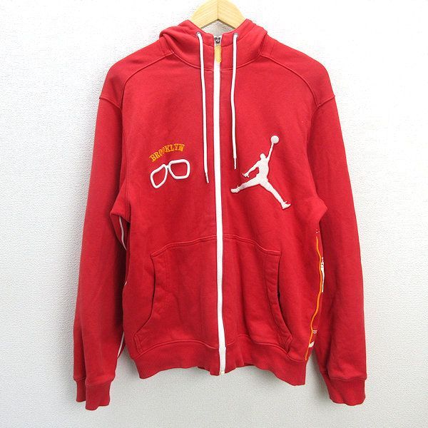 sジョーダン/JORDAN バックプリント スウェット地パーカー【M】赤/MENS/130【中古】