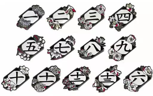 BLEACH 隊花ピンズ　五番隊 中古】バッジ・ピンズ 全13種セット 「BLEACH -ブリーチ- 千年血戦篇