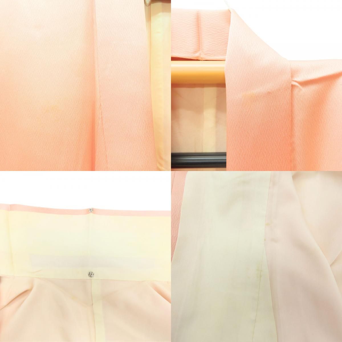 【中古】 訪問着・付下 正絹 コーラルピンク 薄オレンジ ぼかし 和装 呉服 和服 きもの レディース 女性 中古】 訪問着・付下 正絹 コーラルピンク 薄オレンジ ぼかし 和装