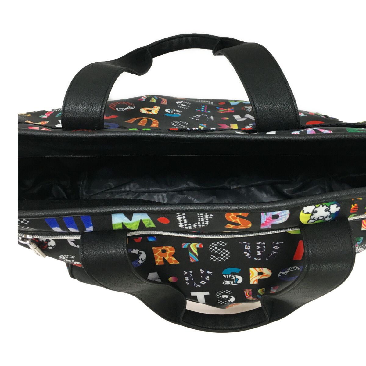 中古 エムユースポーツ MU SPORTS トート型ボストンバッグ ブラック 黒