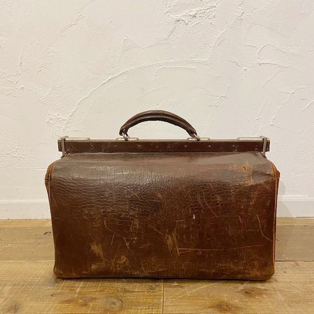 ビンテージ レザー 鞄　レトロ ヴィンテージ レザーバッグ ドクターバッグ ボストンバッグ 2024