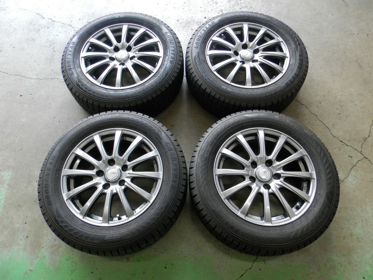 トヨタ 90 ノア 16インチ 社外アルミホイール付スタッドレスタイヤ 4本SET 205 60R16 製 6.5J 38 5H 114.3 ZWR90W ヴォクシー