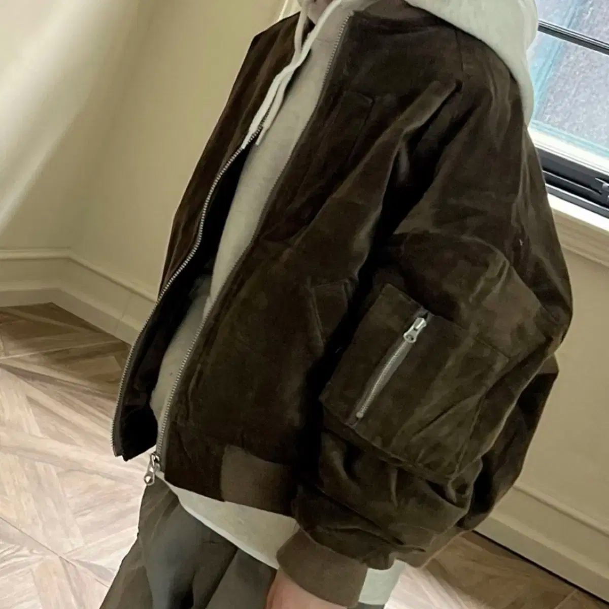 ジュニア スエード ジャケット 茶色