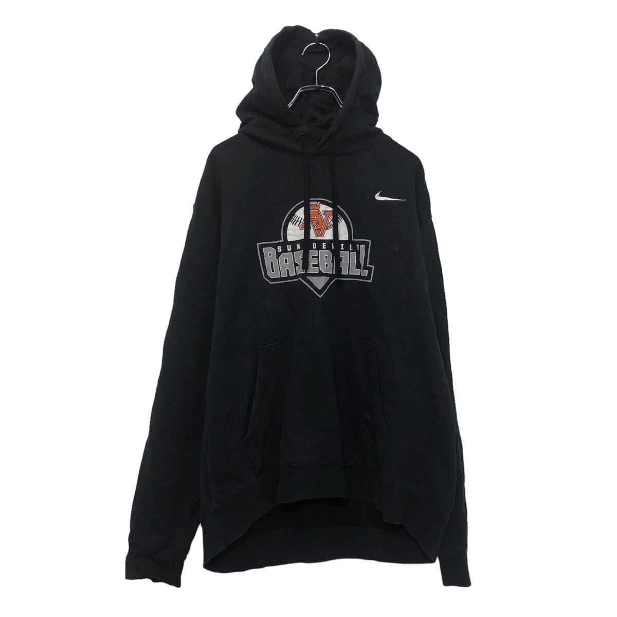 NIKE ロゴ スウェット パーカー ナイキ XL ブラック ビッグサイズ