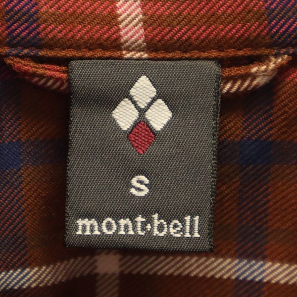 美品 mont-bell 長袖シャツ サイズS チェック レディース モンベル