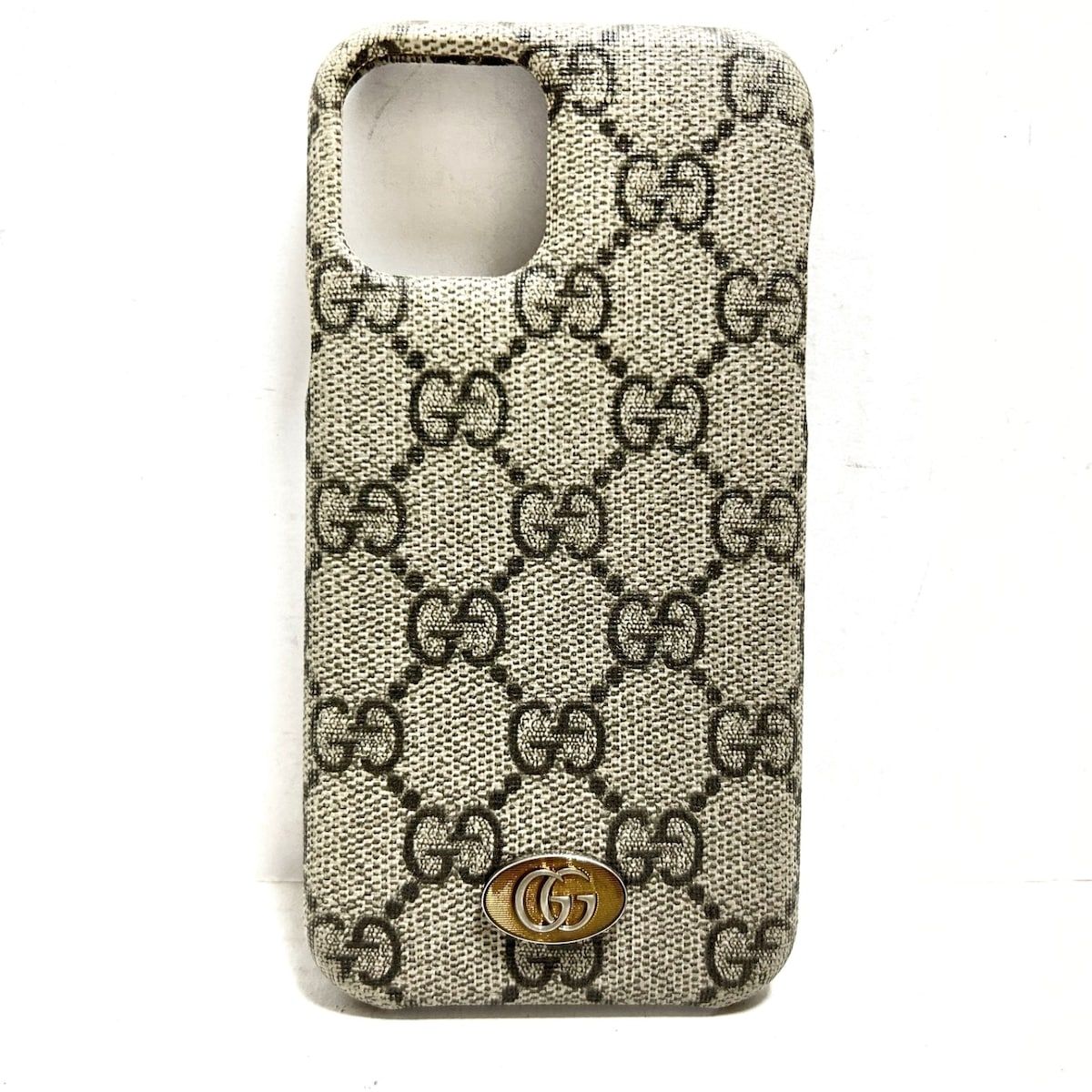 GUCCI(グッチ) 携帯電話ケース オフィディア 623093 ベージュ×ダークブラウン iPhoneケース/iPhone11 Pro  PVC(塩化ビニール) - メルカリ