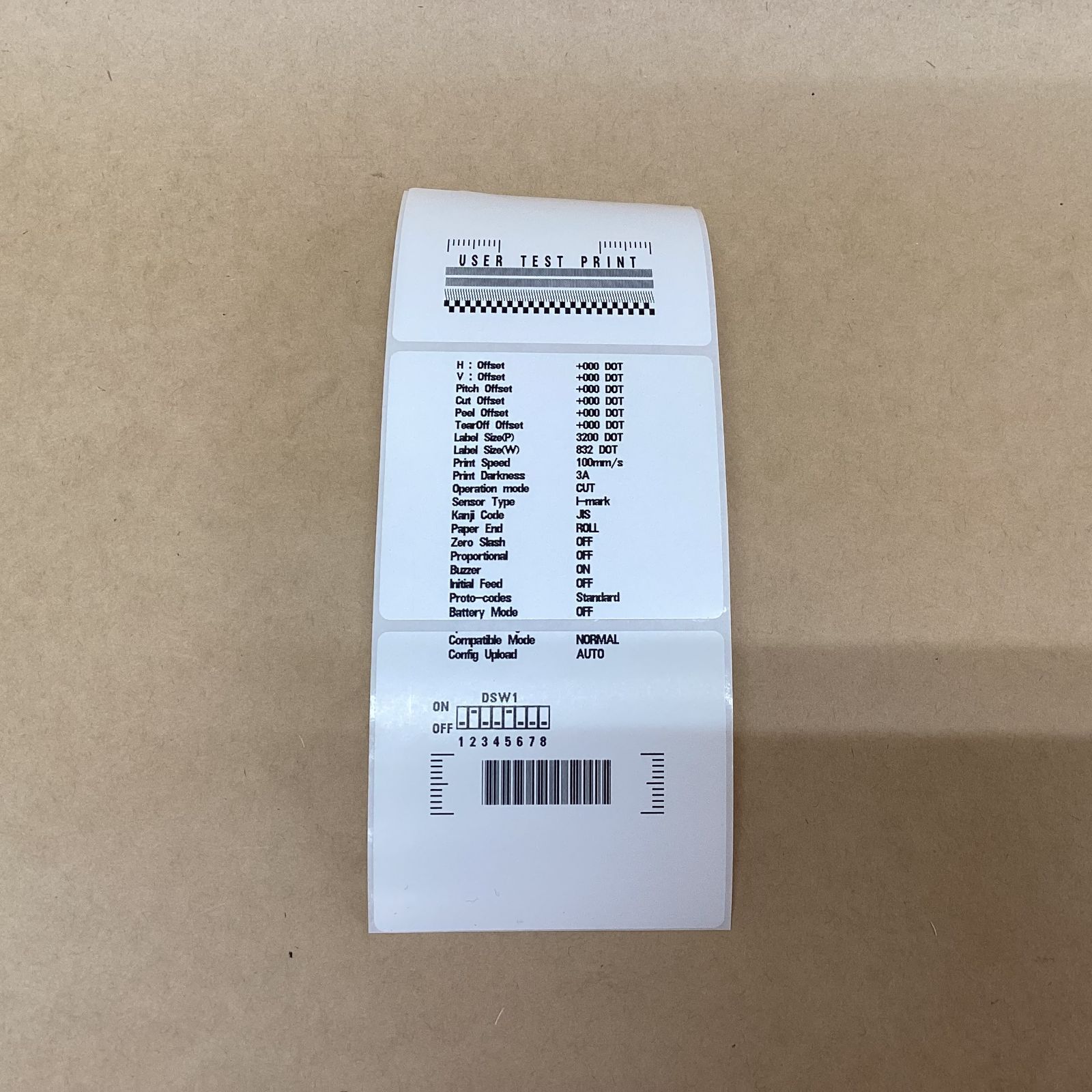 感熱ラベルプリンタ カッター付