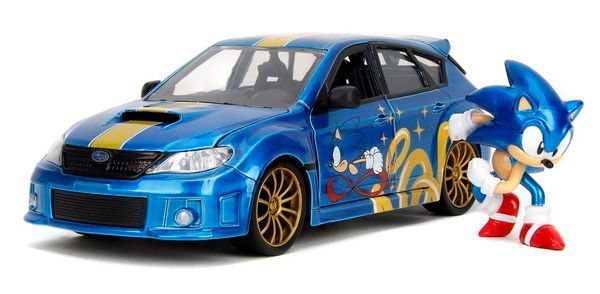 新品 JADA TOYS 1/24 2012 スバル インプレッサ WRX STI ソニック･ザ･ヘッジホッグ フィギュア付 完成品ダイキャストミニカー JADA35871 [佐川急便]