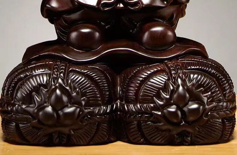 木彫 仏教工芸 精密細工 大黒天立像 精密彫刻 黒檀木 仏師で