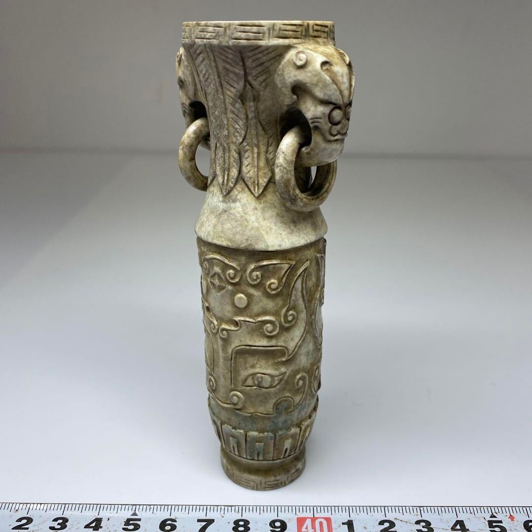 中国美術 薄胎花瓶 箱付 高さ29㎝ 東Y7-0530③タカサ 中国美術 薄胎