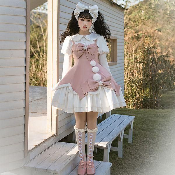 ロリータ ワンピース コスチューム メイド服 ゴスロリ ロリータワンピース 華やか メイド 豪華セット レディース 姫袖 姫ロリ 甘ロリ ゴシック ゴスロリ おと