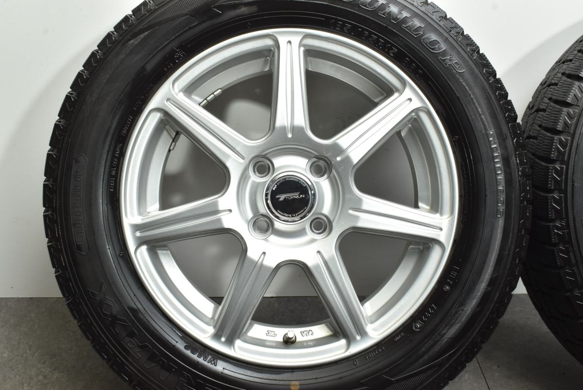 バリ溝TOPRUN 15in 5.5J +50 PCD100 ダンロップ 冬準備 スタッドレス 