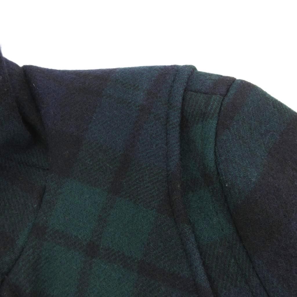 気持ちの良い マッキントッシュ MACKINTOSH GOLDEN FOX ダッフルコート フード ロング ブラックウォッチ 英国製 34 紺 ネイビー 緑 グリーン |GV GY19