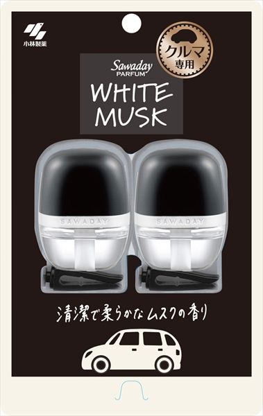 まとめ買い-27点セット ＳＡＷＡＤＡＹクルマ クリップパルファムホワイトムスク２Ｐ 小林製薬 芳香剤 車用
