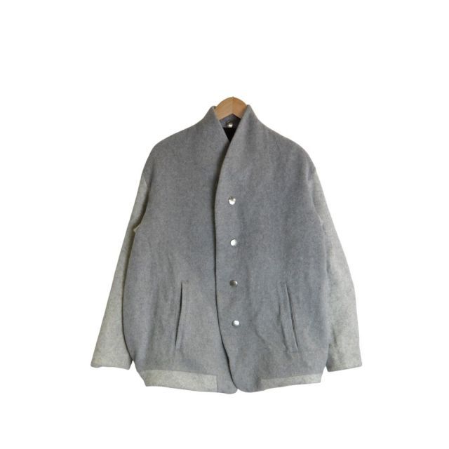 THE SAKAKI WOOL STADIUM JUMPER GRAY サイズS ザササキ ウール