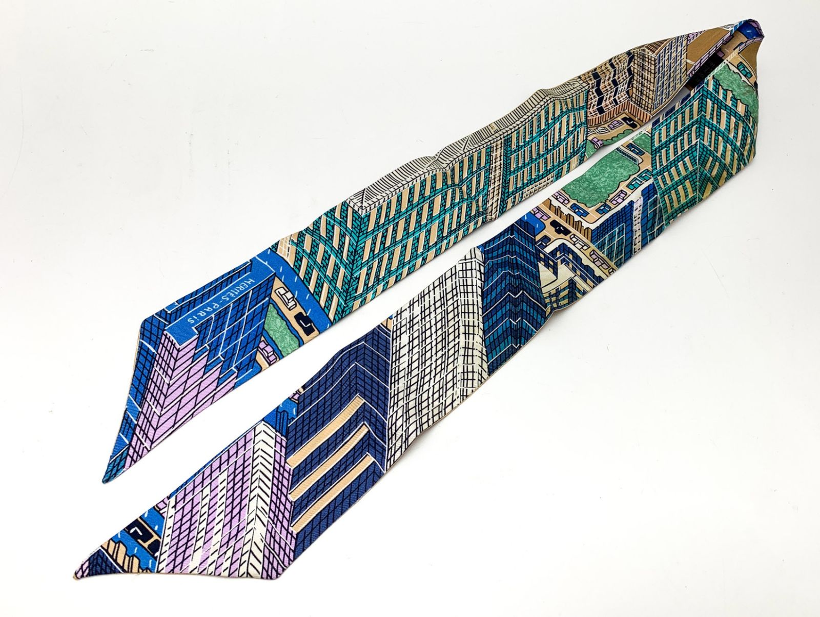 HERMES エルメス 車 ブラウン 茶 ブルー 青 ツイリー PANTIN