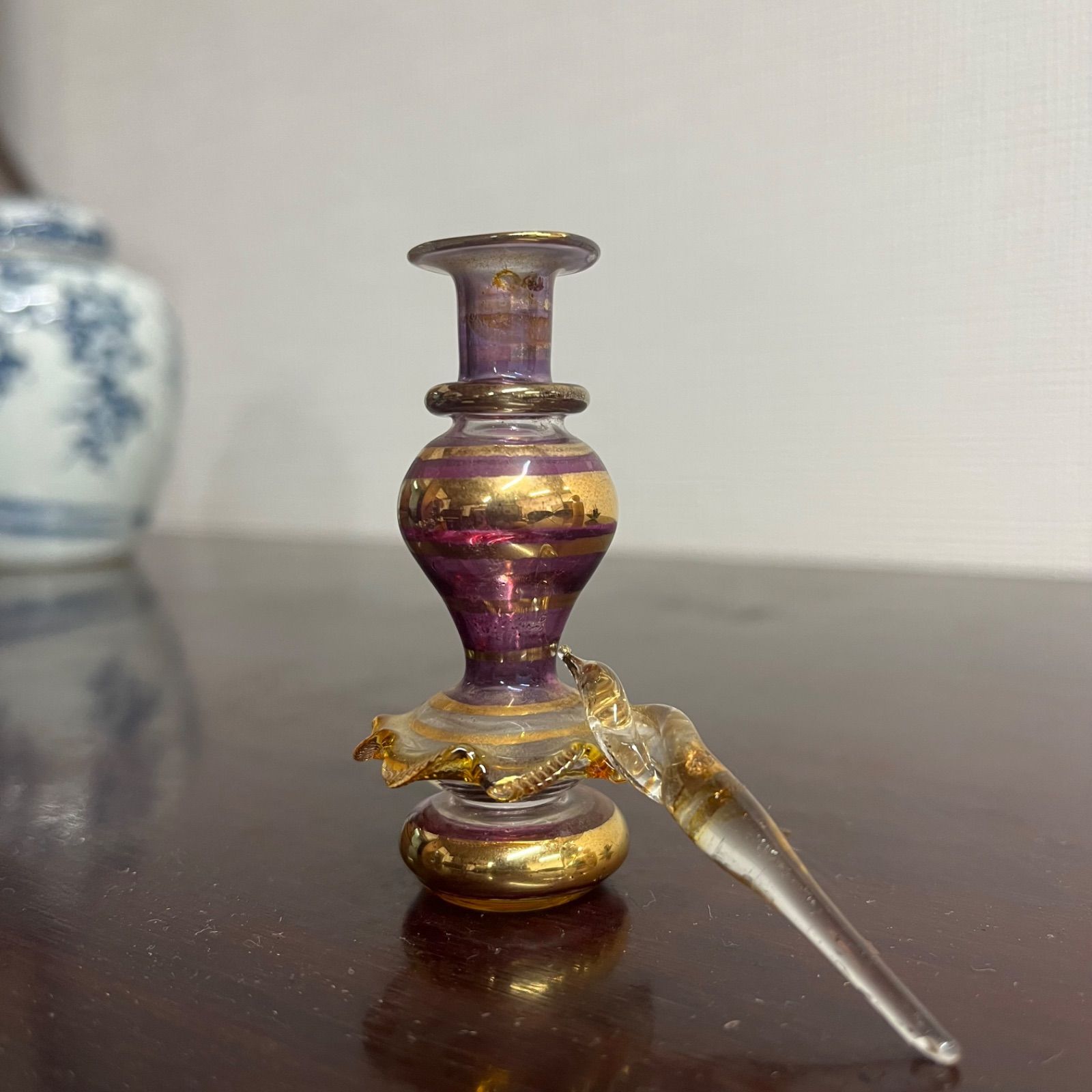 エジプト香水瓶 ガラス細工 ガラス工芸品 香水入れ アンティーク 