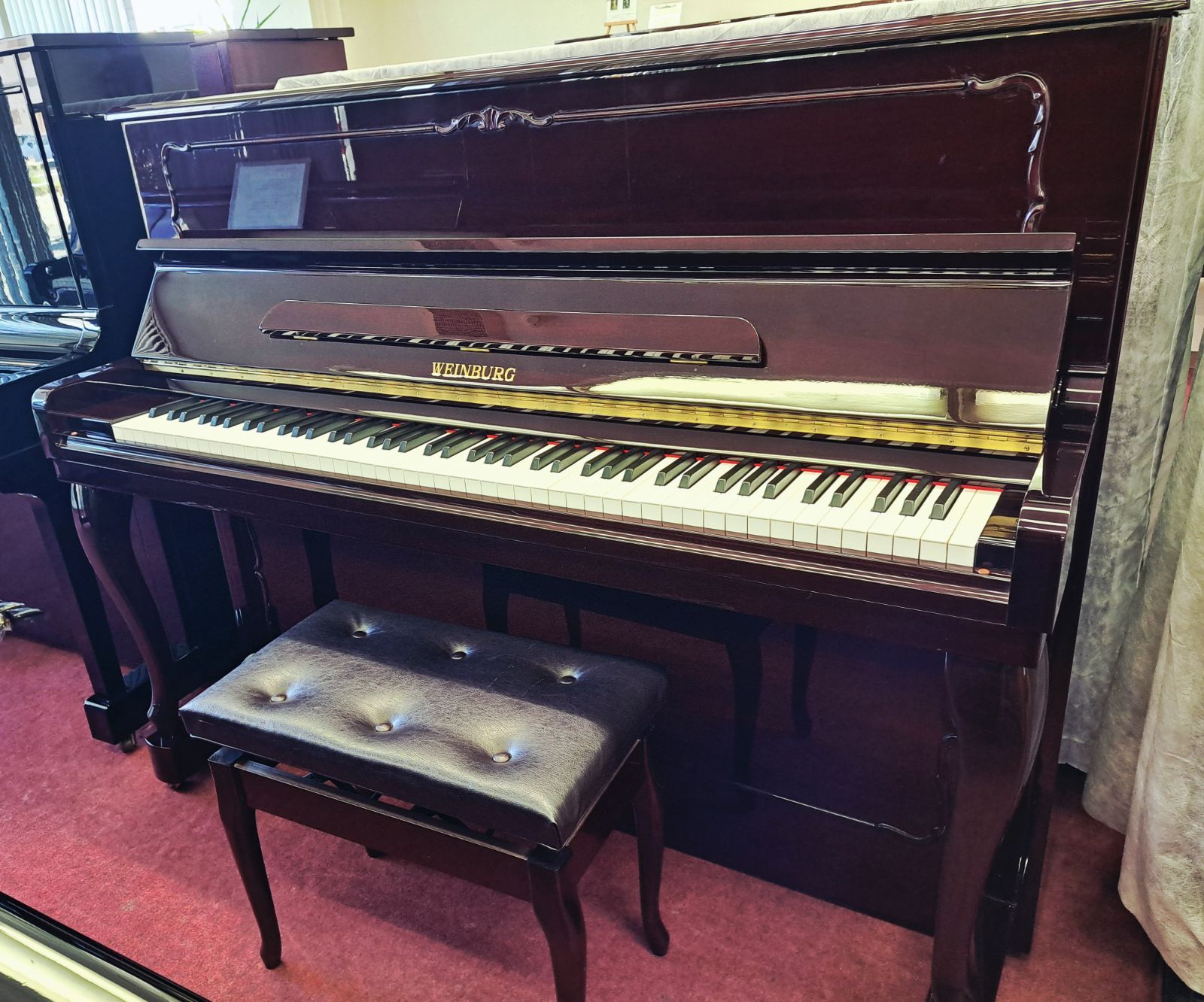 み クリーニング済み アップライトピアノ 5年保証 おしゃれ 猫脚ピアノ