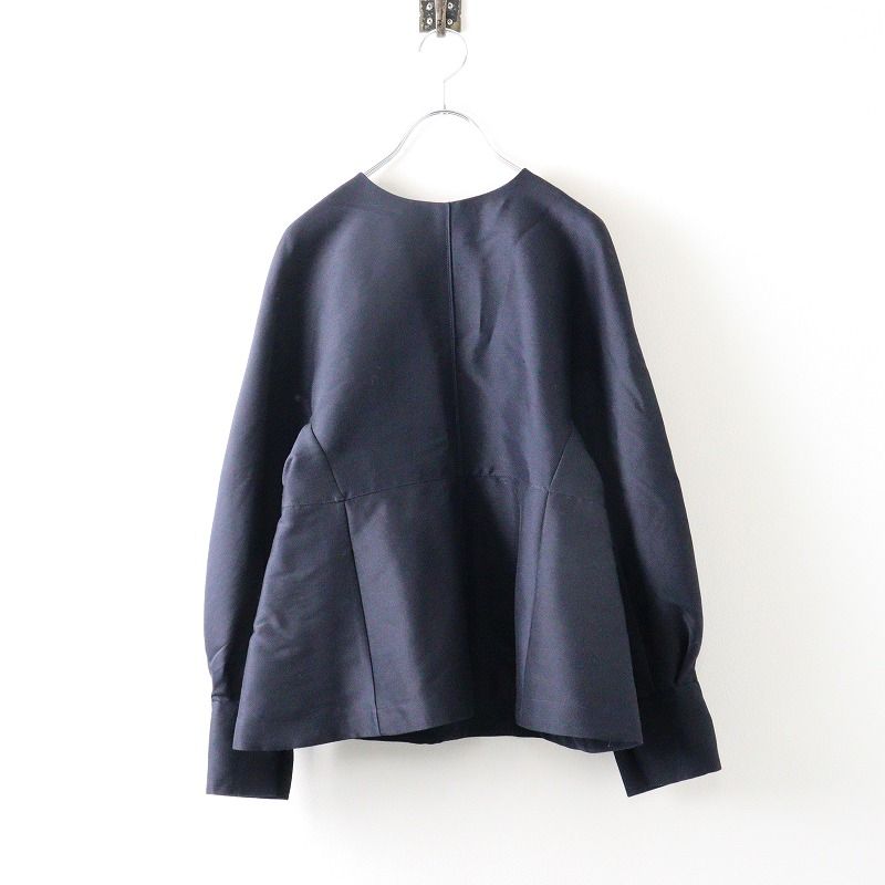 2023AW エブール ebure クリアダブルクロス ペプラムブラウス 36 