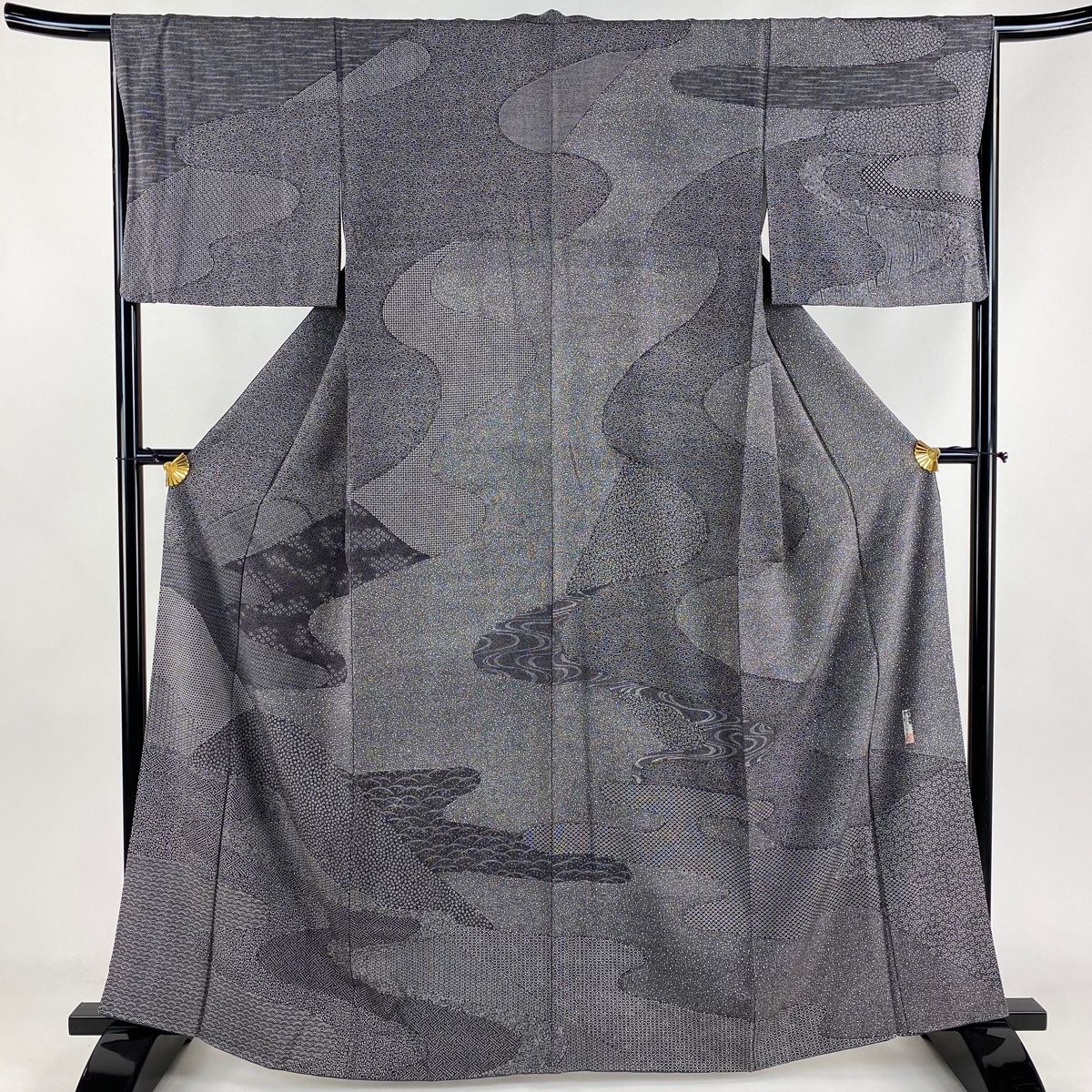 小紋 身丈168cm 裄丈66.5cm 正絹 美品 逸品 【中古】（訪問着 身丈  