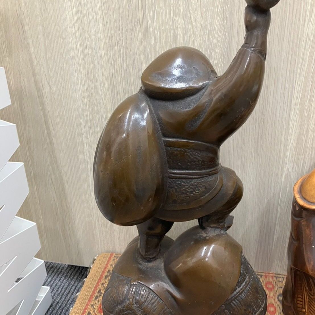 七福神　大黒様　置物 縁起物 置物 七福神 大黒天 規格 特大 日本製 陶器製 置き物