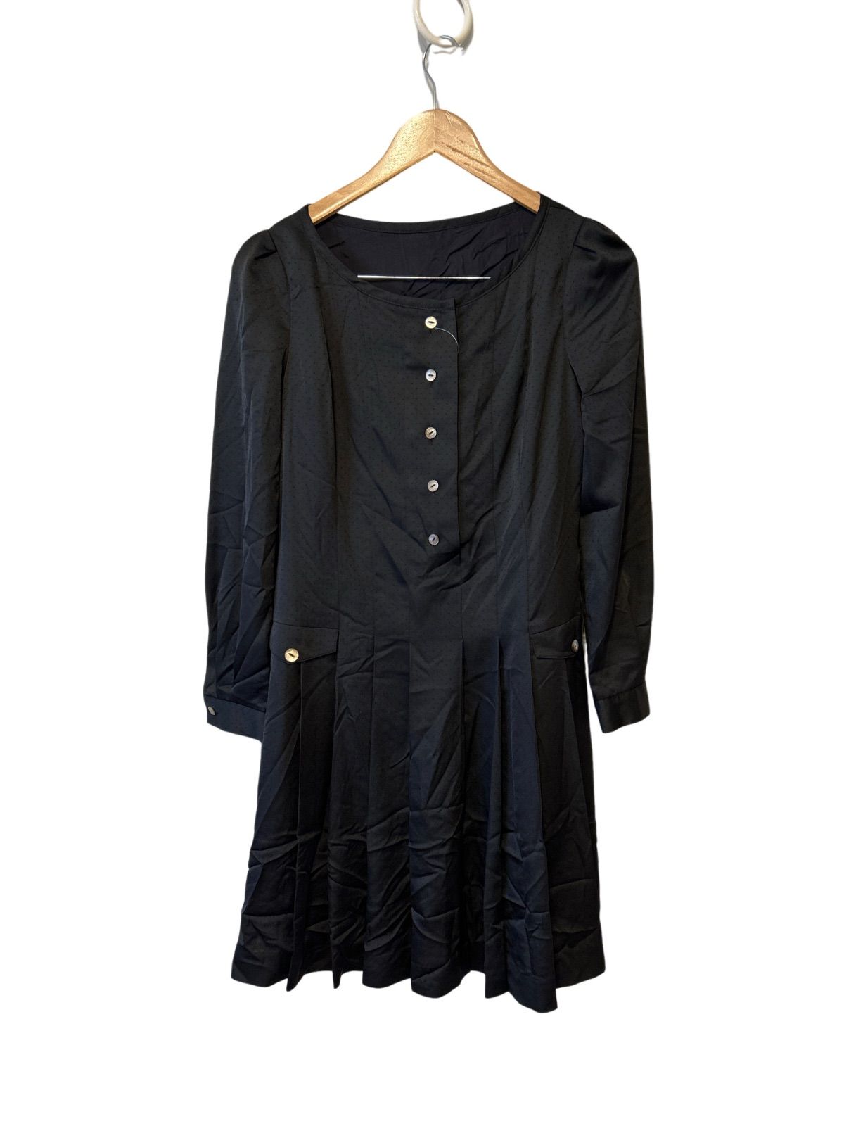 Z1382 ANAYI アナイ ワンピース 長袖 レディース ブラック 黒 サイズ38