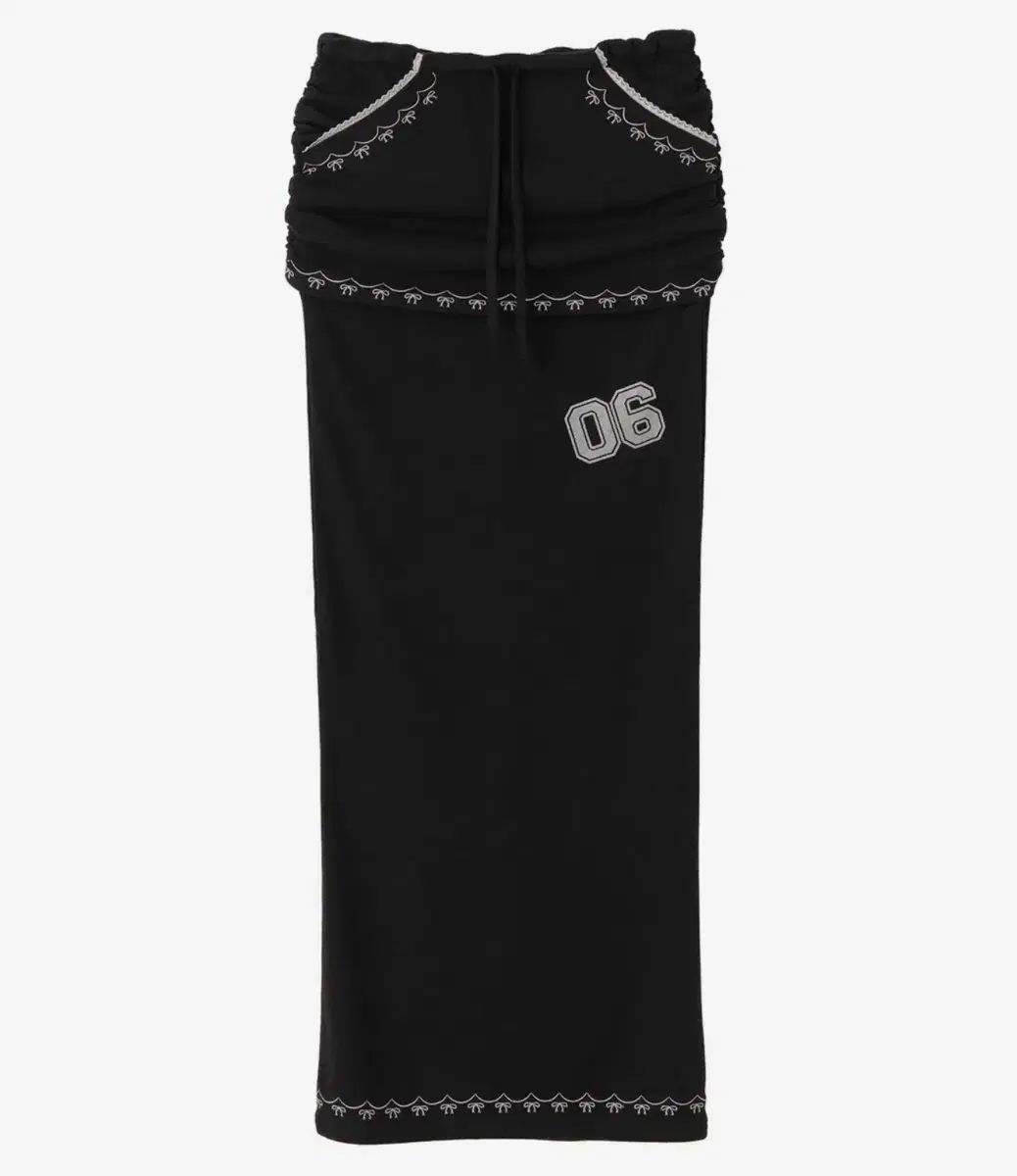 SCULPTOR(スカルプター) Shirring Layered Maxi Skirt Black