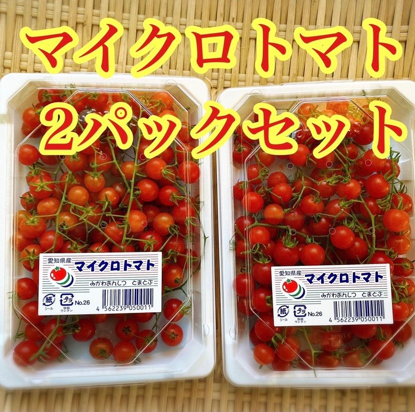 愛知県産マイクロトマト100g×2パック ネコポス送料無料 - メルカリ