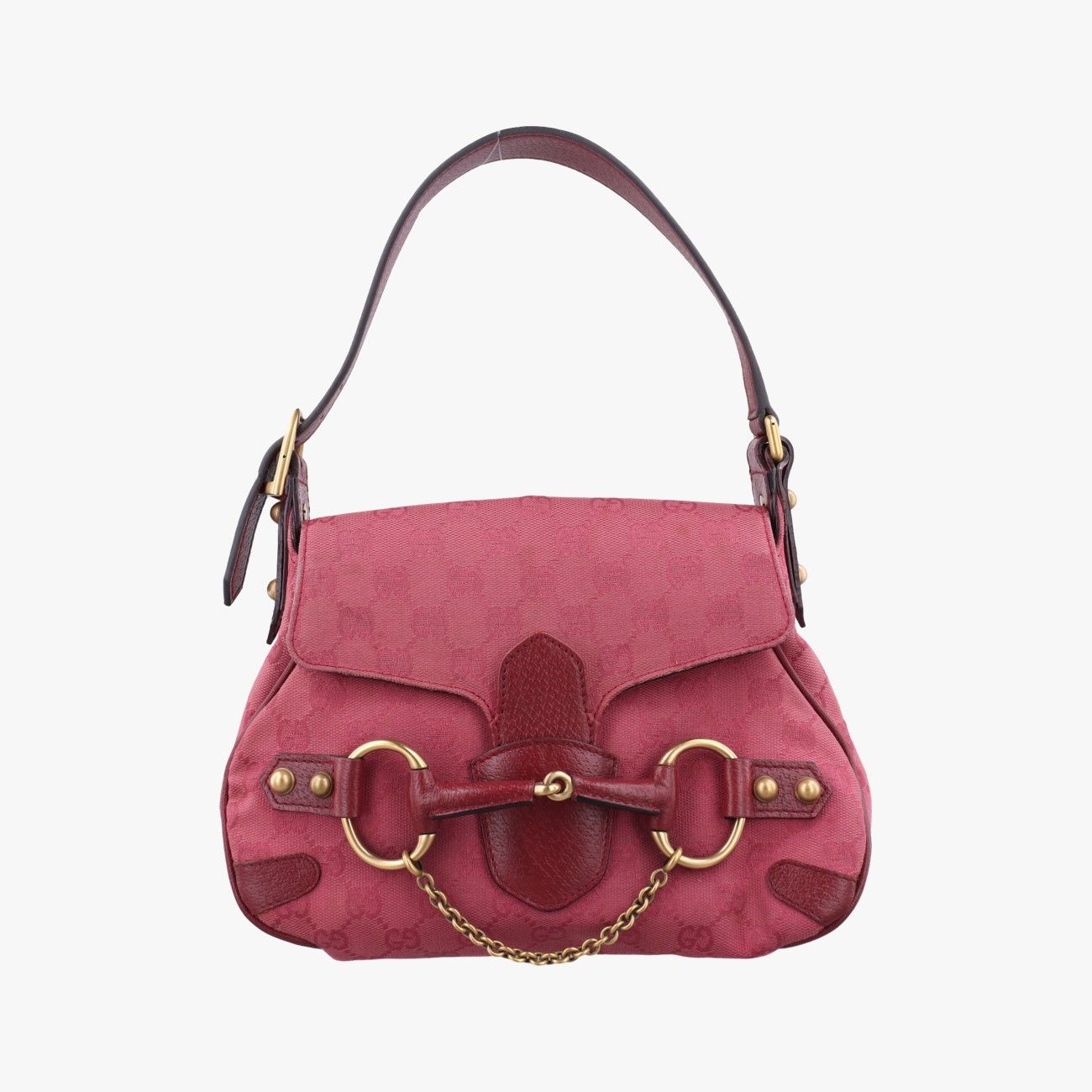 グッチGucciホースビット ローズ レッド ファブリック 120984