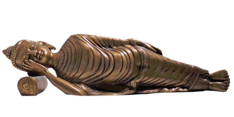 アジアン雑貨　ネパール仏像　涅槃像(スリーピング・ブッタ)5