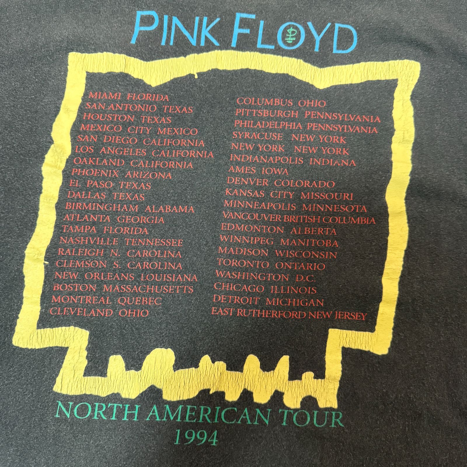 90s PINK FLOYD World Tour 1994 Tシャツ リサイズ個体 XL ピンク 