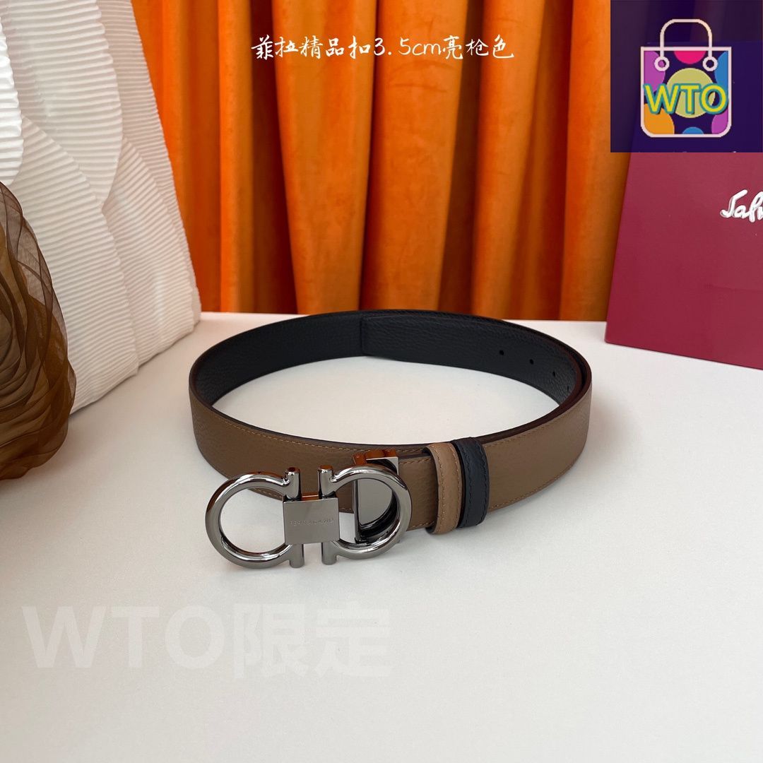 今日 FERRAGAMO フェラガモ ダブルフェイスレザーベルト-1