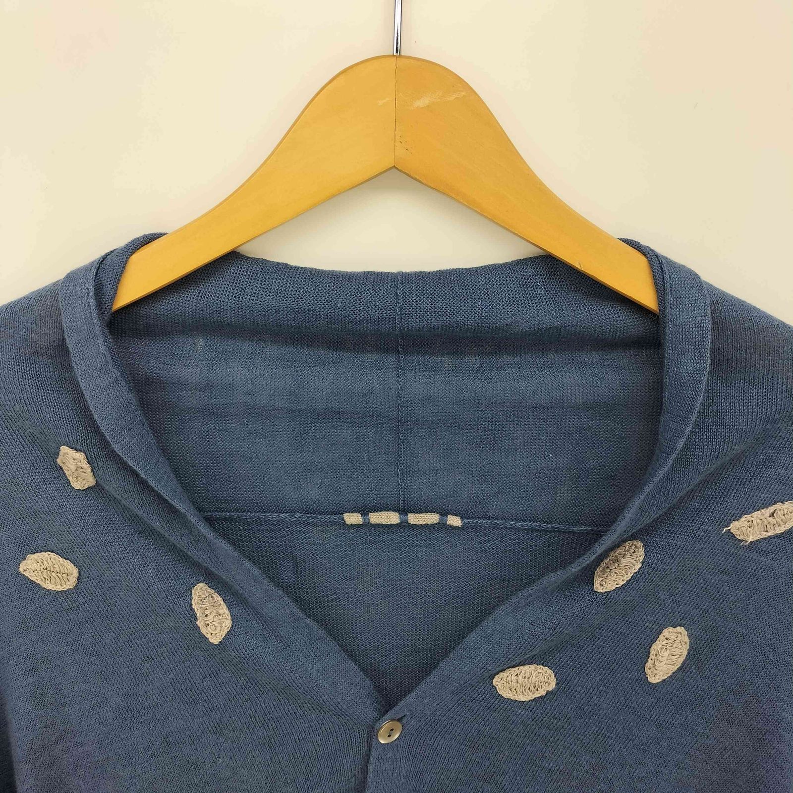 パラスパレス PALLAS PALACE 水玉刺繍 リネンカーディガン