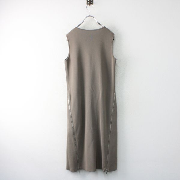 極美品 FOXEY フォクシー 37987 ジップアップドレス 38/モカ ブラウン 