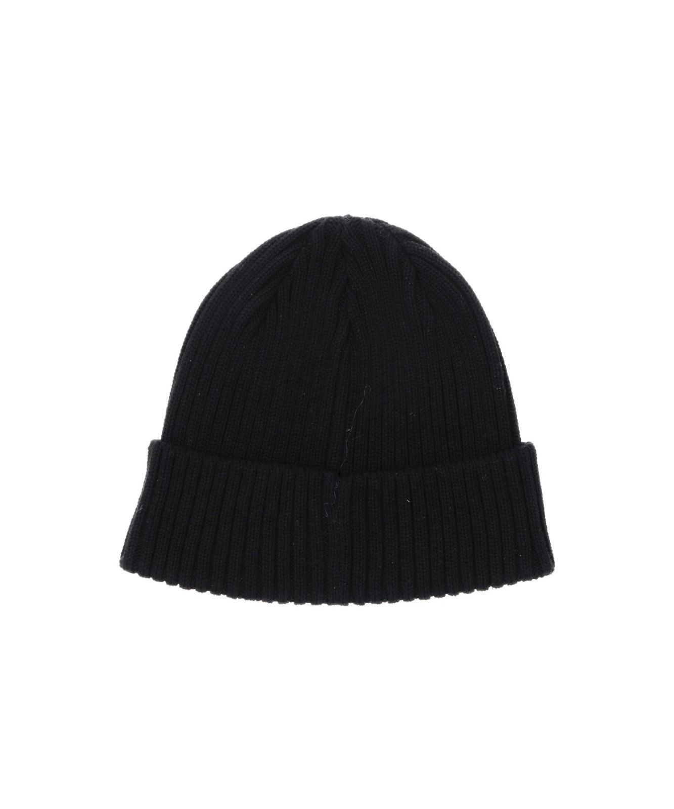 ニットキャップ ビーニー 帽子 ミルクフェド MILKFED RUBBER PATCH KNIT CAP 103243051001 レディース メンズ ニット帽 ブラック 黒 防寒 milkfed ブランド おしゃれ 可愛い シンプル ロゴ くろ