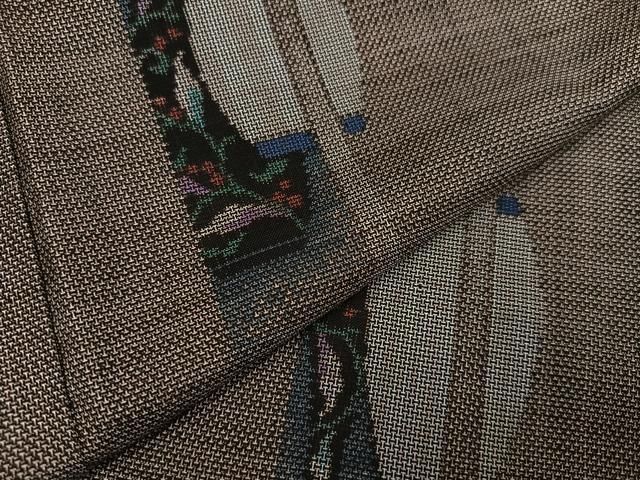 平和屋着物●本場大島紬　カタス9マルキ　草木間道　正絹　逸品　AAAZ4909ph 平和屋着物○本場大島紬 カタス9マルキ 草木間道 正絹 逸品 AAAZ4909ph