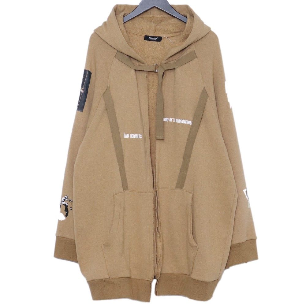 UNDERCOVER テープ付BIGジップパーカー サイズ2 ベージュ