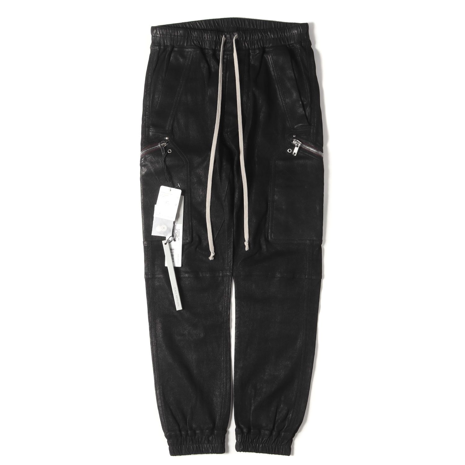 RICK OWENS リックオウエンス パンツ サイズ:48 20AW ドローストリング ゴートレザー カーゴ ジョガー パンツ PERFORMA  CARGO JOG PANTS RU20F3396LSD ジョグ スキニー やぎ革 ブラック 黒 - メルカリ