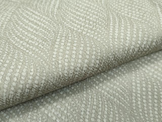 平和屋着物□極上 工芸染織宮下 小紋 単衣 立涌文様 利休色地 たとう紙  