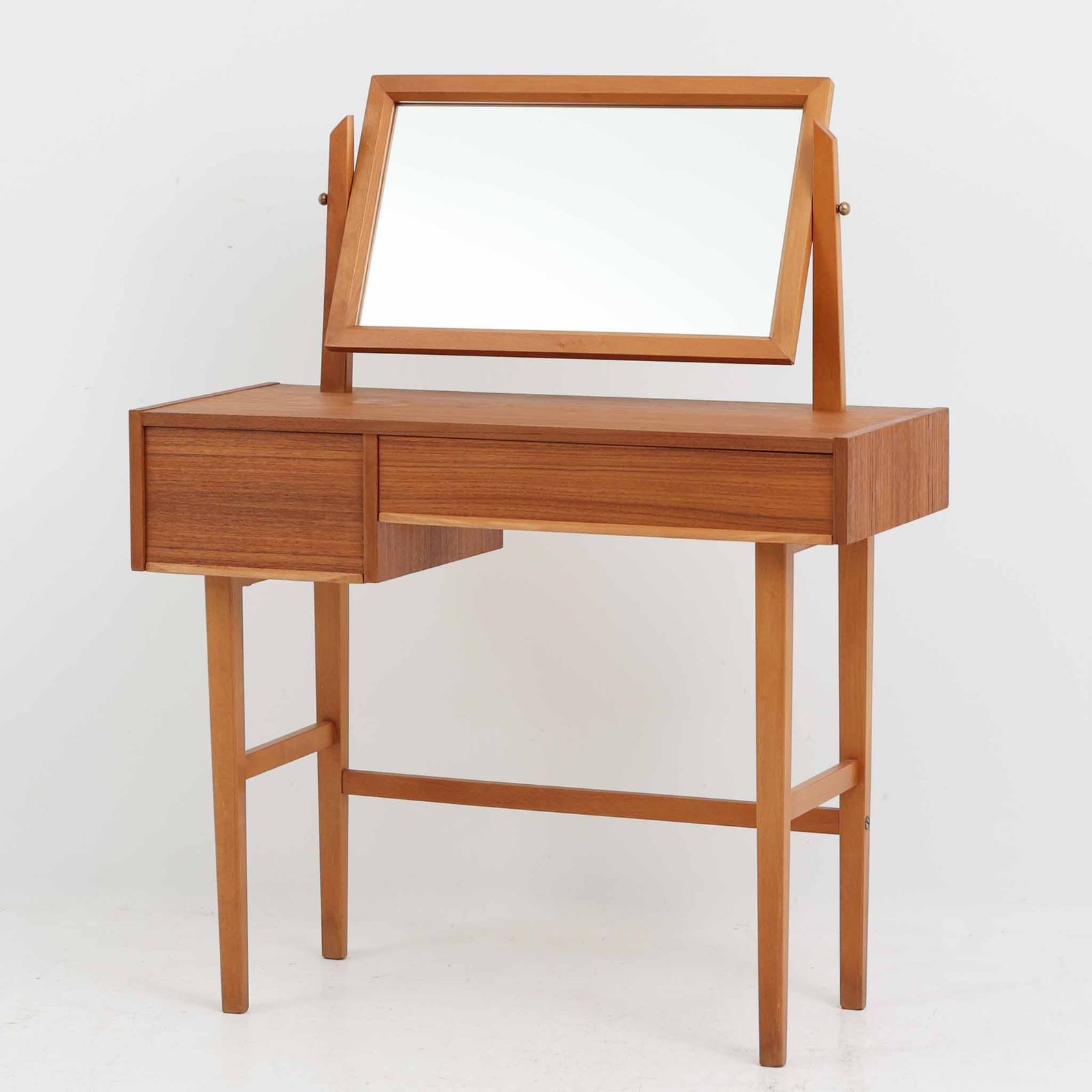 ドレッサー チーク×ビーチ 幅83cm スウェーデン製 北欧ビンテージ家具 化粧台 木製 鏡台 北欧家具 レトロ モダン収納 DK17574