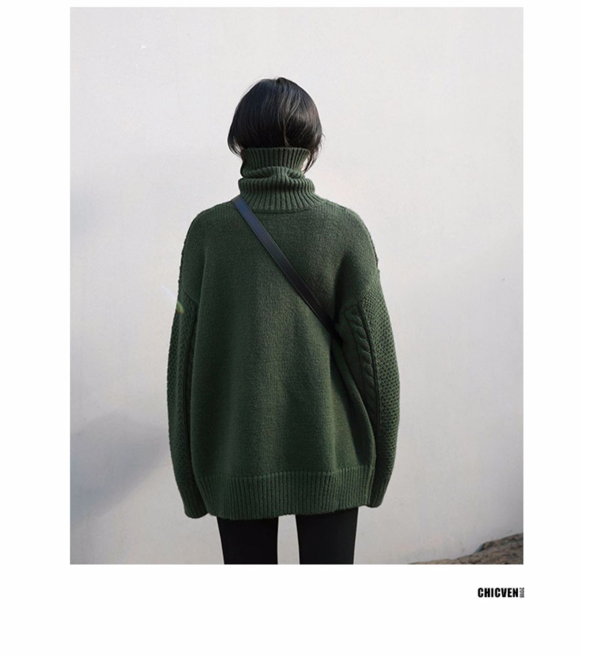 ハイネック ニットセーター